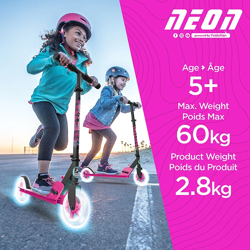 Yvolution Neon Apex 145 2-wheel scooter - Pink