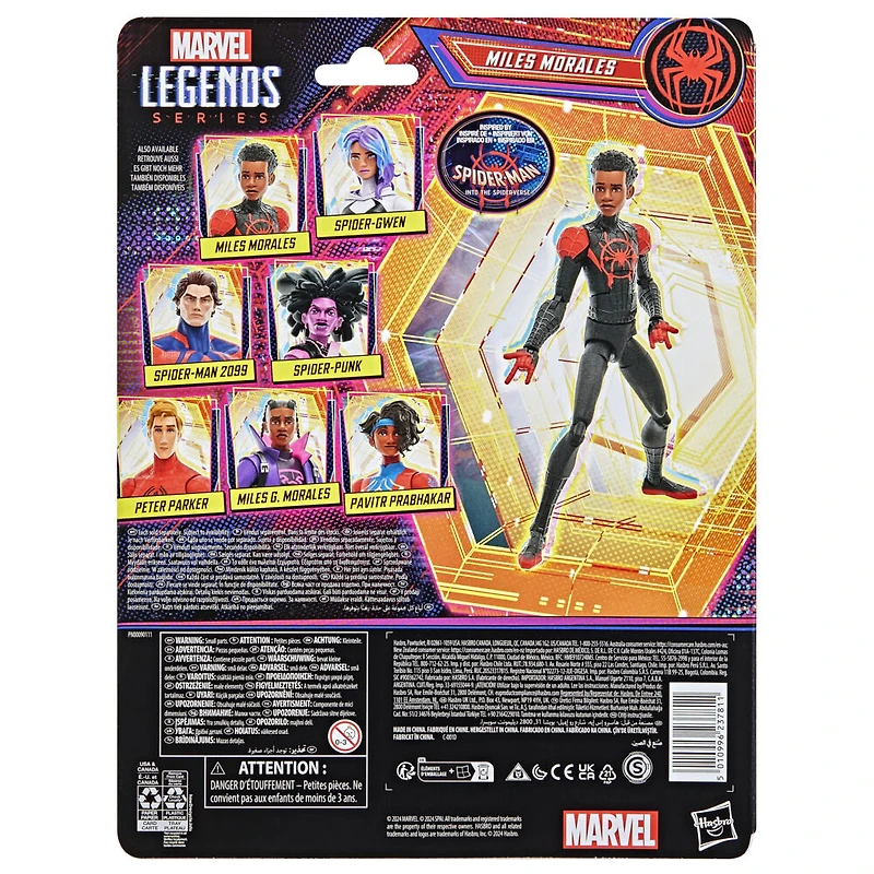Marvel Legends Series Spider-Man: Into the Spider-Verse, figurine de collection Miles Morales de 15 cm
