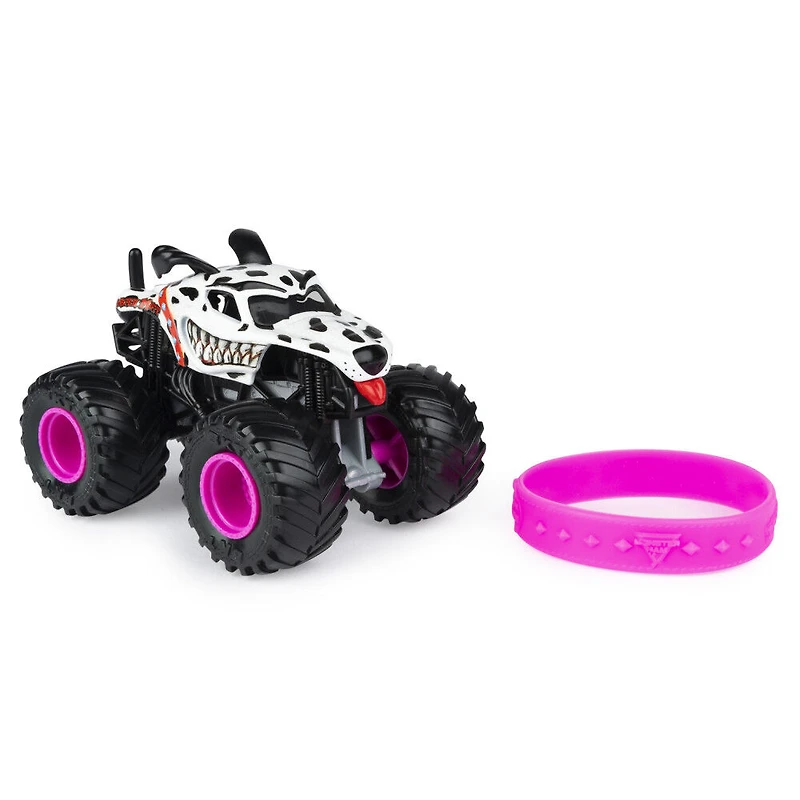 Monster Jam, Monster truck Monster Mutt Dalmatian, véhicule en métal moulé, série Danger Divas