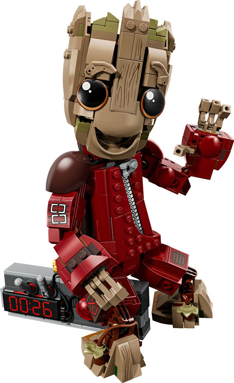 LEGO Marvel Groot en Combinaison de Ravageur, Ensemble de Construction de Jouet d'Action de Superhéros, Figurine Mobile 76341