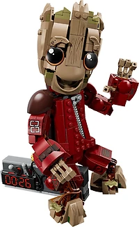 LEGO Marvel Groot en Combinaison de Ravageur, Ensemble de Construction de Jouet d'Action de Superhéros, Figurine Mobile 76341
