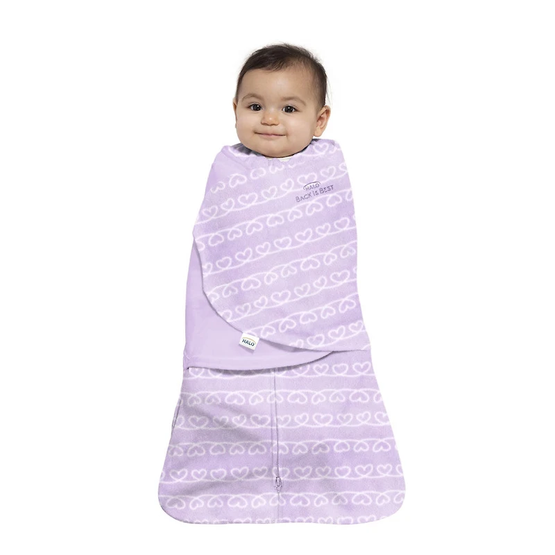 HALO® SleepSack® Swaddle Heartline Purple Small