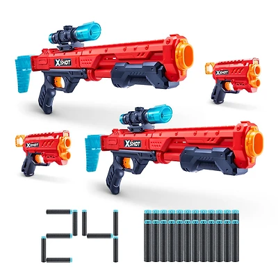 XSHOT Excel Hawk Eye Blaster Micro Blaster Twin Pack (24 Darts) by ZURU