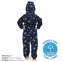 Kids Thin-Lined Rain Suits  | Big Trucks - 3T (3-4Y)