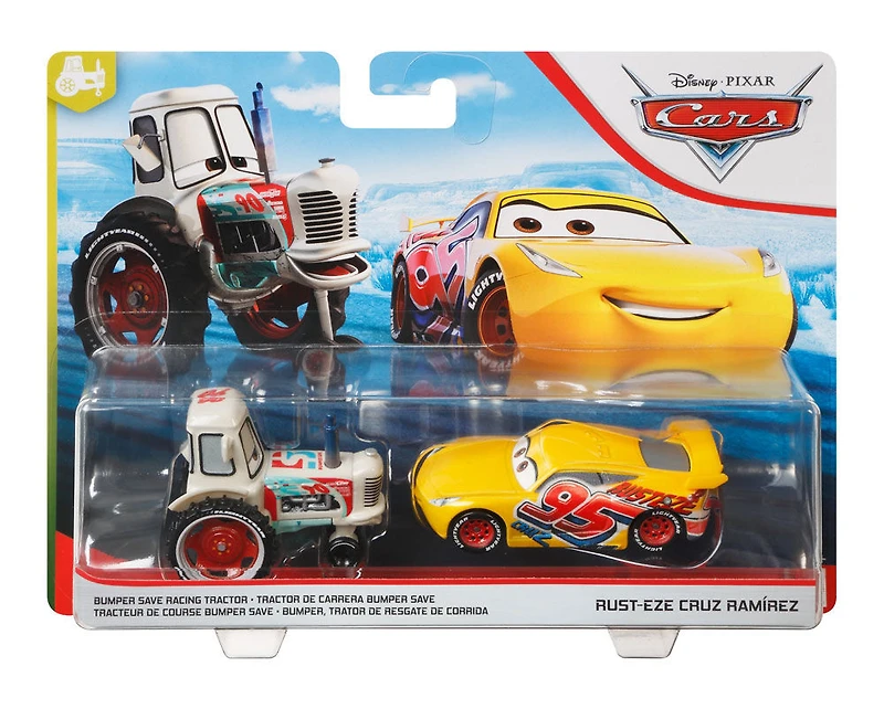 Disney/Pixar - Les Bagnoles - Coffret de 2 - Tracteur de course Bumper Save et Rust-Eze Cruz Ramirez