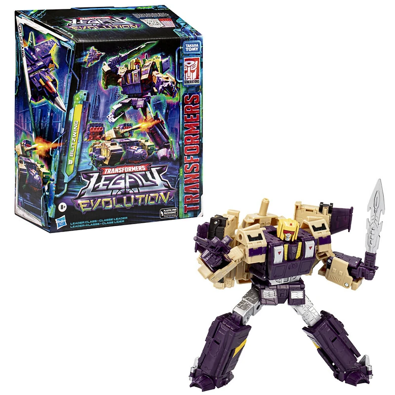 Transformers Generations Legacy Evolution, figurine Blitzwing classe Leader de 17,5 cm