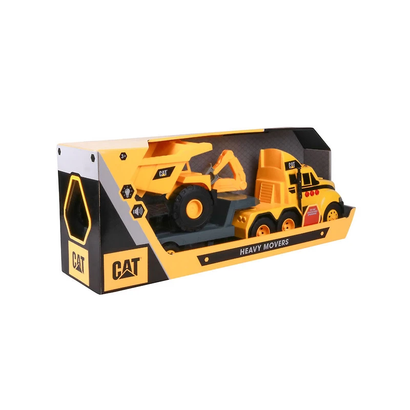 Cat Heavy Movers - Flatbed Truck w/ Dump Truck - R Exclusive