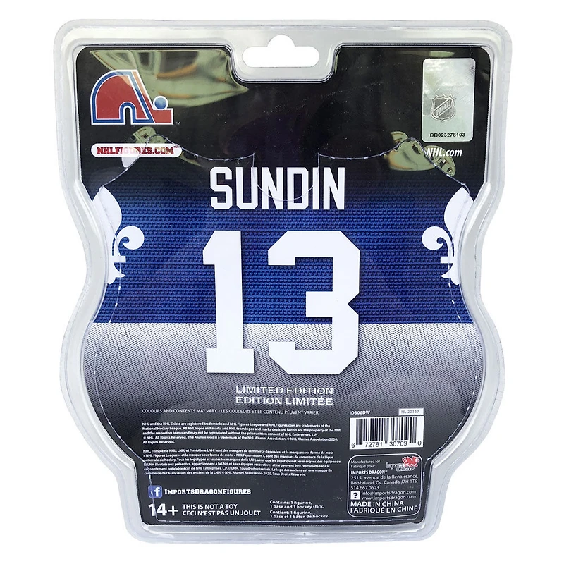 Mats Sundin Nordiques du Québec - LNH Figurine 6"