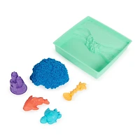 Kinetic Sand, Coffret Bac à sable, 454 g de sable, bac à sable, 4 moules et outils, jouets sensoriel pour les enfants à partir de 3 ans (les styles peuvent varier)