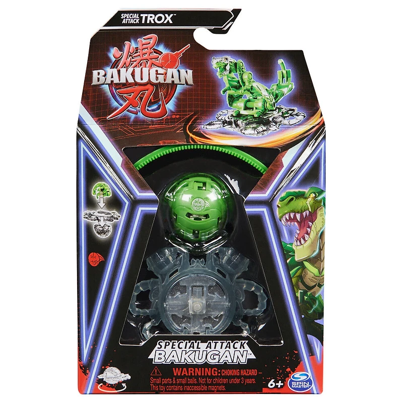 Bakugan, Special Attack Trox, Spinning Collectible, Customizable Action Figure and Trading Cards