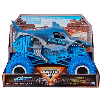 Monster Jam, Official Megalodon Monster Truck, Collector Die-Cast Vehicle
