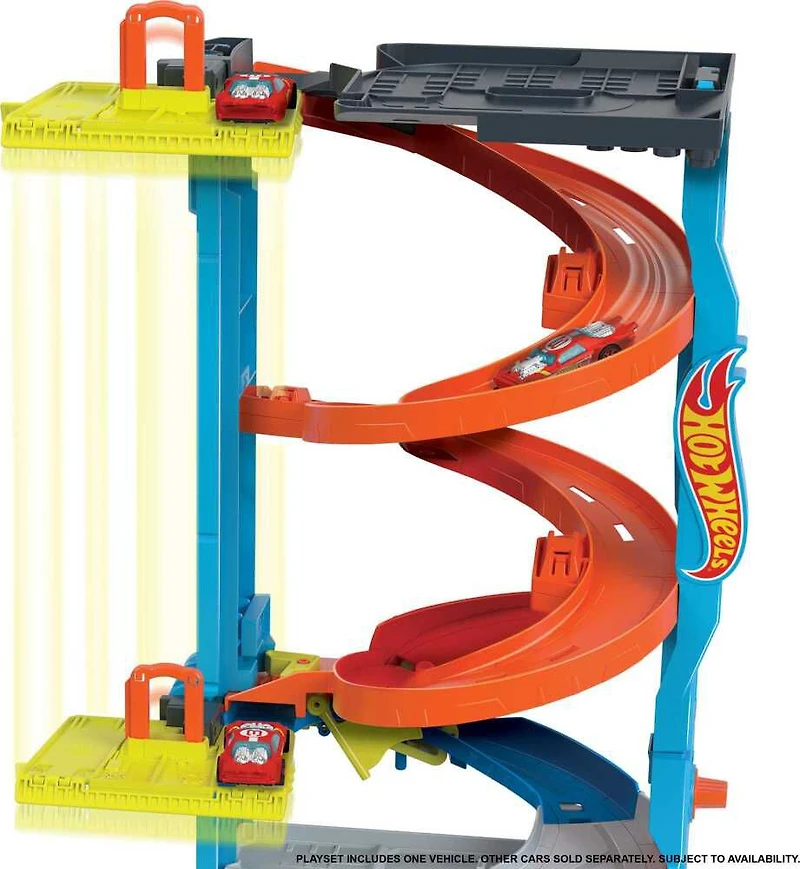 Hot Wheels- Ville - Coffret de jeu - Tour Spirale transformable