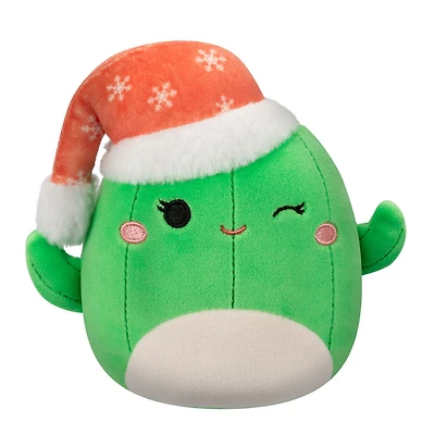 Squishmallows 5" - Maritza le cactus avec le chapeau du Père Noël