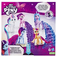 My Little Pony Poneys en fête, pack de 5 figurines de 7,5 cm pour filles et garçons, jouets de licorne - Notre exclusivité