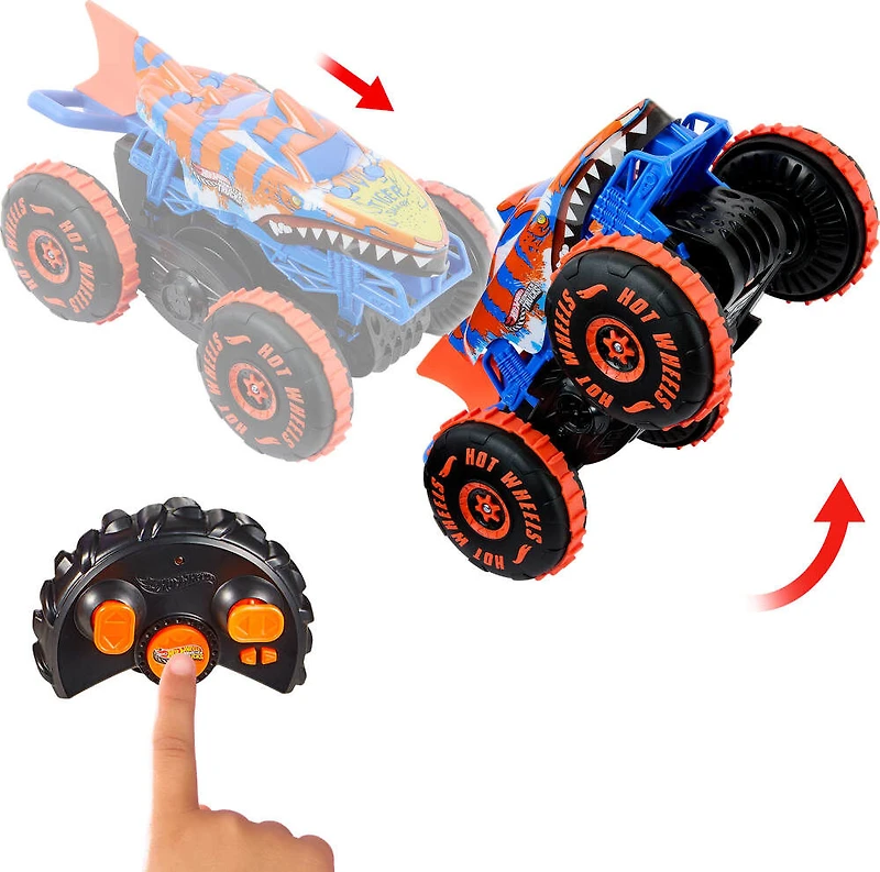 Hot Wheels Monster Trucks-Véhicule Tiger Shark Escaladeur-à piles