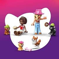 LEGO Friends La Boulangerie de Gâteries pour Chiens - Ensemble de Jouet de Construction avec 2 Minipoupées et 4 Chiens - 42677