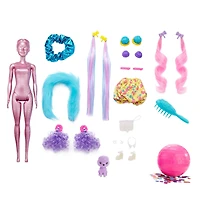 Barbie Color Reveal Glitter! Hair Swaps Doll