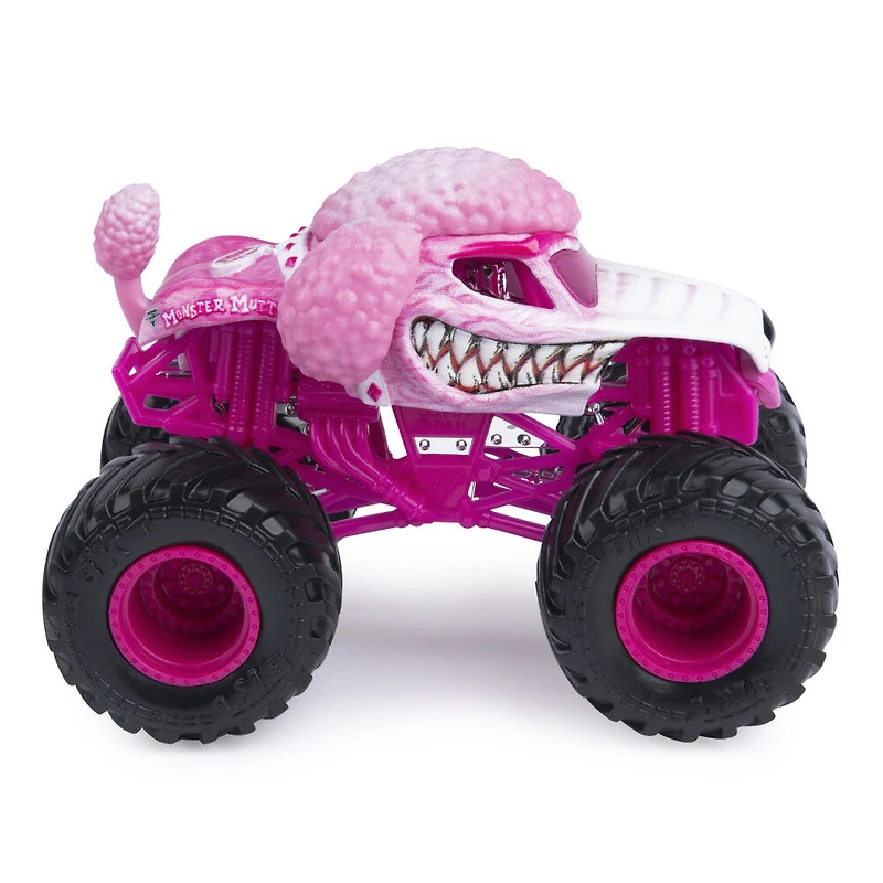 Monster Jam, Monster trucks officiels en métal moulé Monster Mutt Poodle Vs. Scooby Doo Black Ops Die-Cast, échelle 1:64