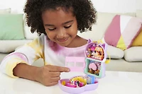 Polly Pocket- Coffret Restaurant Chat Zen, 2 micro-poupées, 12 acc.