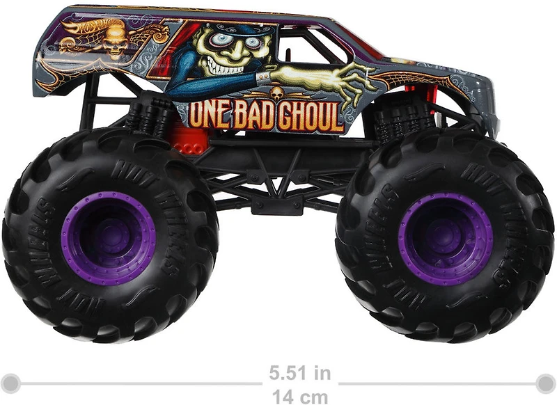 Hot Wheels Monster Trucks 1:24 One Bad Ghoul Vehicle