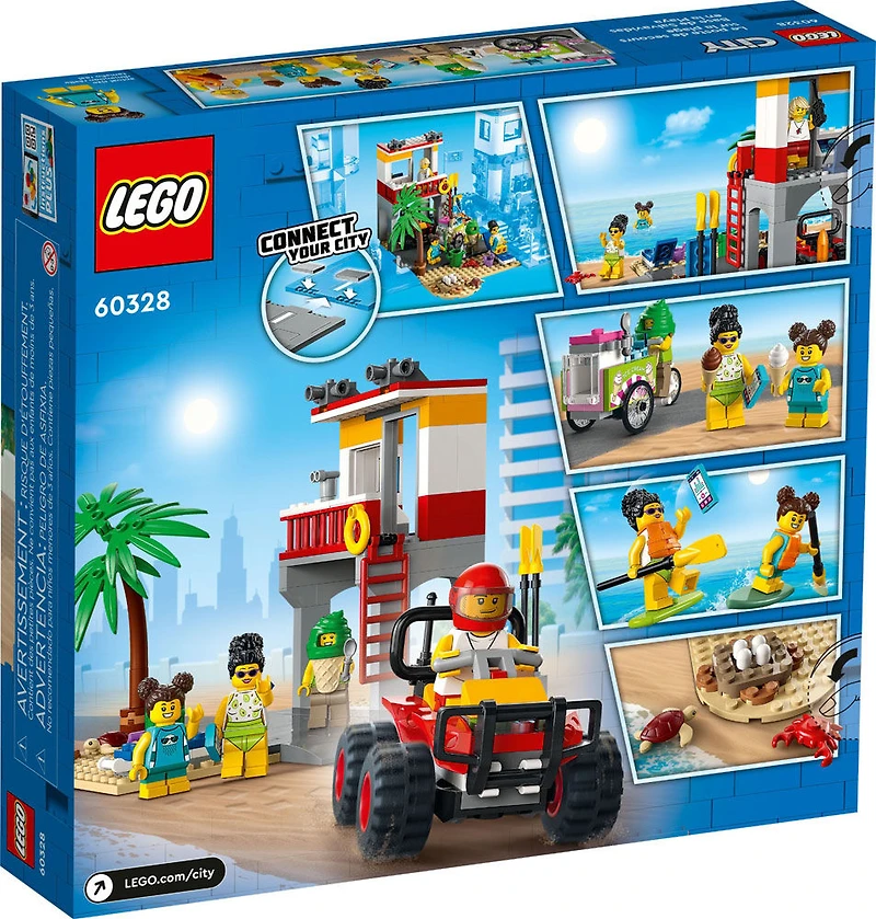 LEGO City Le poste de secours de la plage 60328 Ensemble de construction (211 pièces)