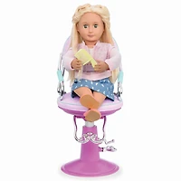 Sitting Pretty Salon Chair, Our Generation, Ensemble de coiffure pour poupées de 18 po - violet