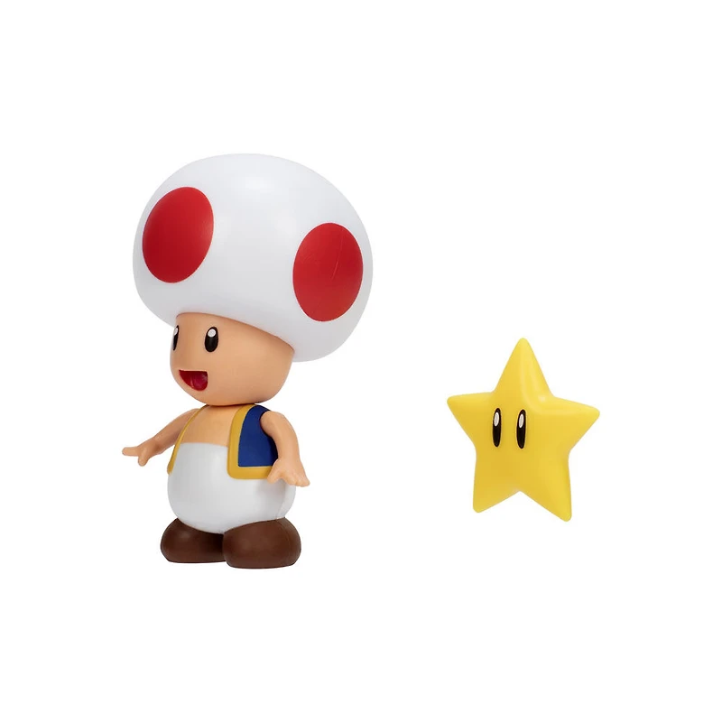 Figurine Nintendo de 4 pouces - Toad avec super étoile