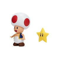 Figurine Nintendo de 4 pouces - Toad avec super étoile