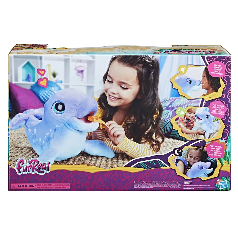 furReal Dazzlin' Dimples My Playful Dolphin, 80+ Sounds and Reactions, Interactive Toy Electronic Pet
