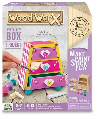 Boîte à bijoux à assembler Wood WorX
