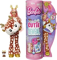 Barbie Doll Cutie Reveal Deer Plush Costume Doll with Pet, Color Change