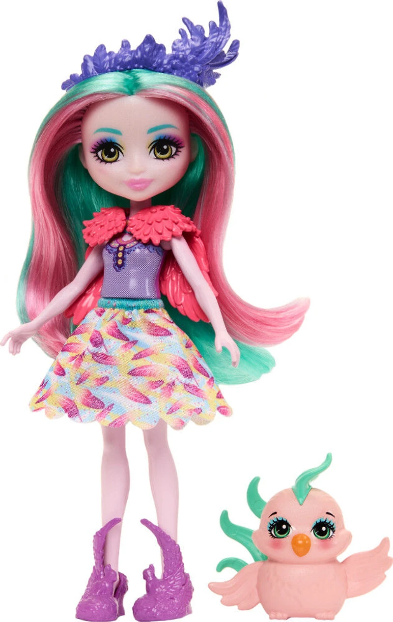 Enchantimals Poupée2 en 1 Oiseau et Poisson, 2animaux, access.