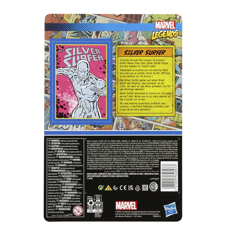 Marvel Legends Series Retro 375, figurines de collection rétro Silver Surfer de 9,5 cm