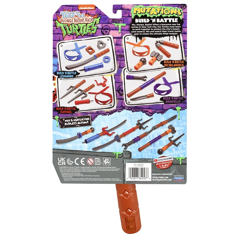 Tales of Teenage Mutant Ninja Turtles: Mutations Build N Battle Michelangelo Nunchuks Basic Role Play Set
