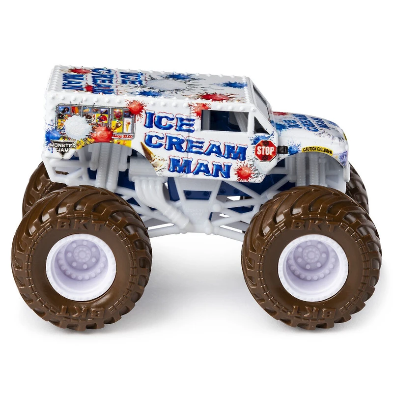 Monster Jam, Monster truck authentique Ice Cream Man en métal moulé à l'échelle 1:64, série Arena Favorites