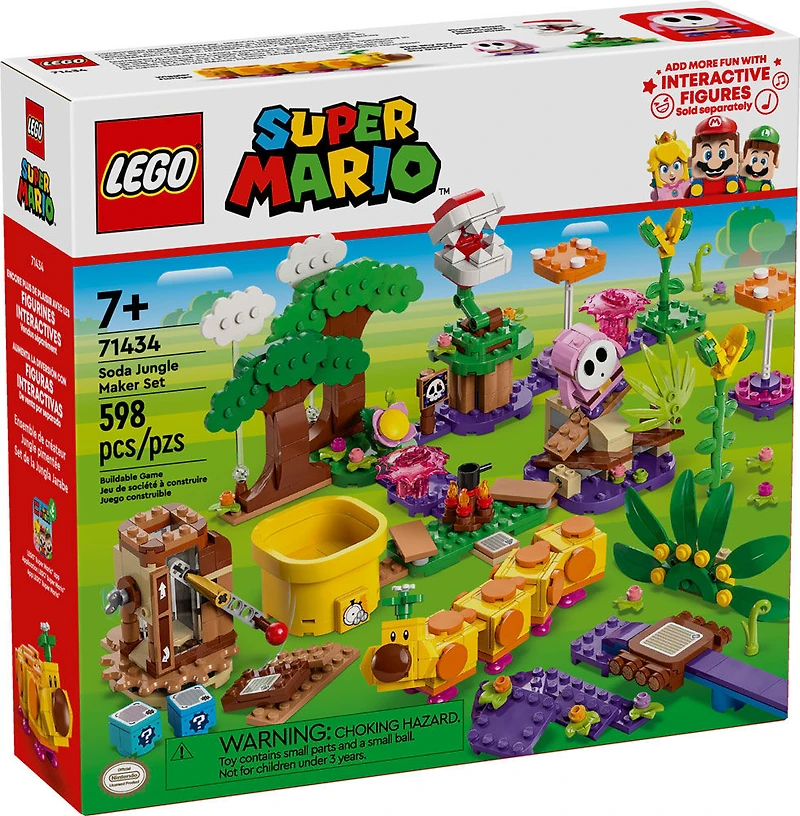 LEGO Super Mario Soda Jungle Maker, Mario Playset, Buildable Nintendo Birthday Gift for Kids, 71434