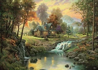 Ceaco Thomas Kinkade 1000PC Puzzle Mountain Retreat