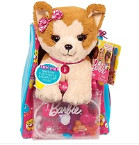 Barbie Vet Bag Set - Brown Beige Puppy with Pink Blue Backpack