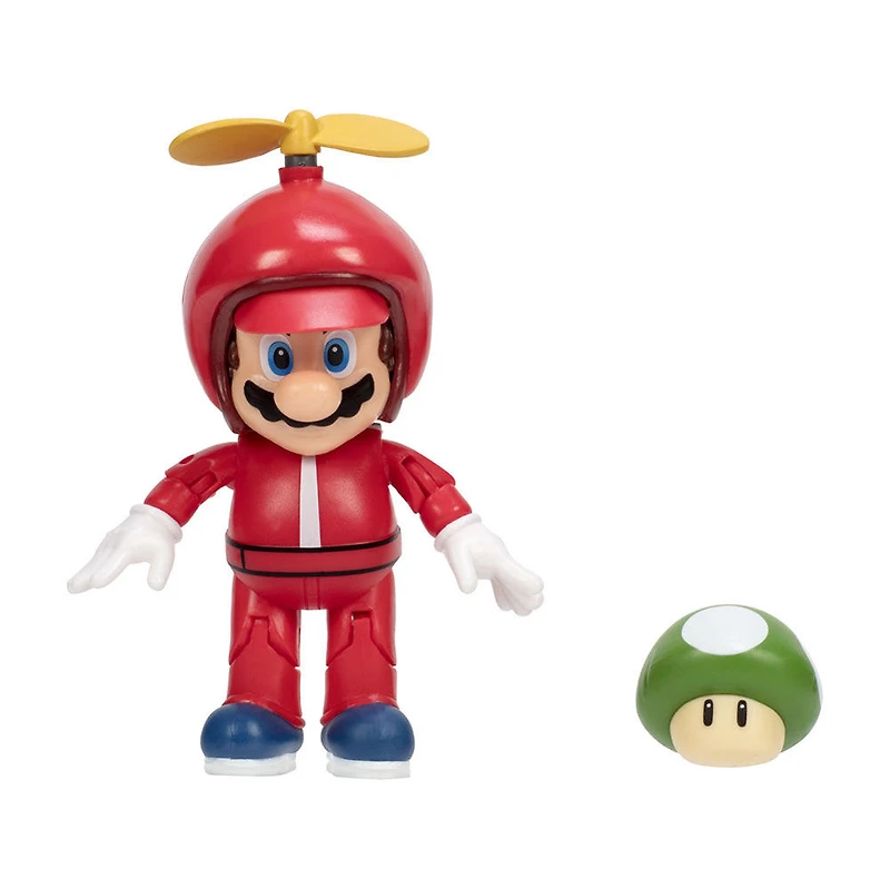 Figurine Nintendo de 4 pouces - Mario Hélice avec champignon vert