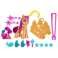My Little Pony : Marquons les esprits, Sunny Starscout Magie des marques de beauté, poney de 7,5 cm avec accessoires surprises