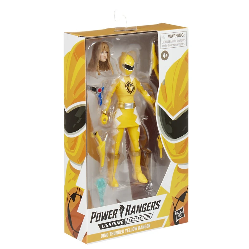 Power Rangers Lightning Collection, Dino Tonnerre Ranger Jaune, figurine articulée premium de 15 cm de collection avec accessoires
