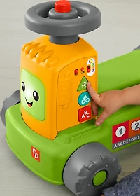 Fisher-Price-Mon Tracteur de la Ferme 4 en 1 Rires et Éveil avec Remorque à tirer-Jouet d'éveil Version Multilangues