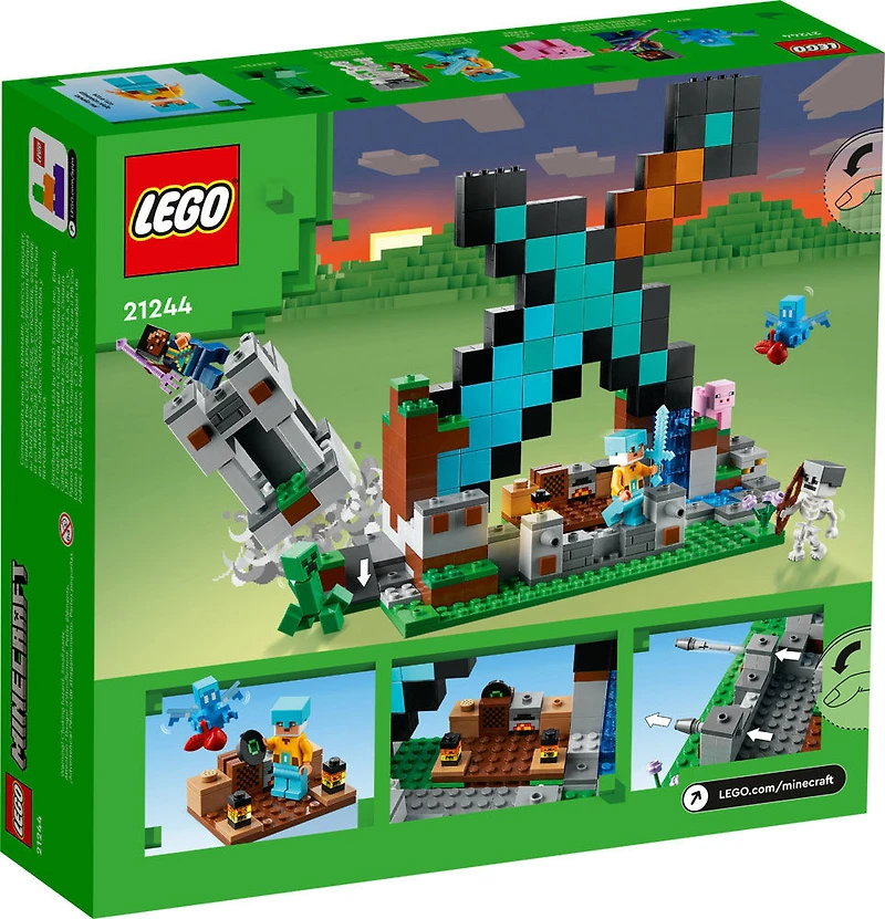 LEGO Minecraft L'avant-poste de l'épée 21244; Jeu de construction (427 pièces)