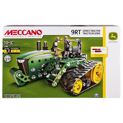 Erector by Meccano, Coffret de construction Tracteur John Deere série 9RT, Jouet éducatif STEM
