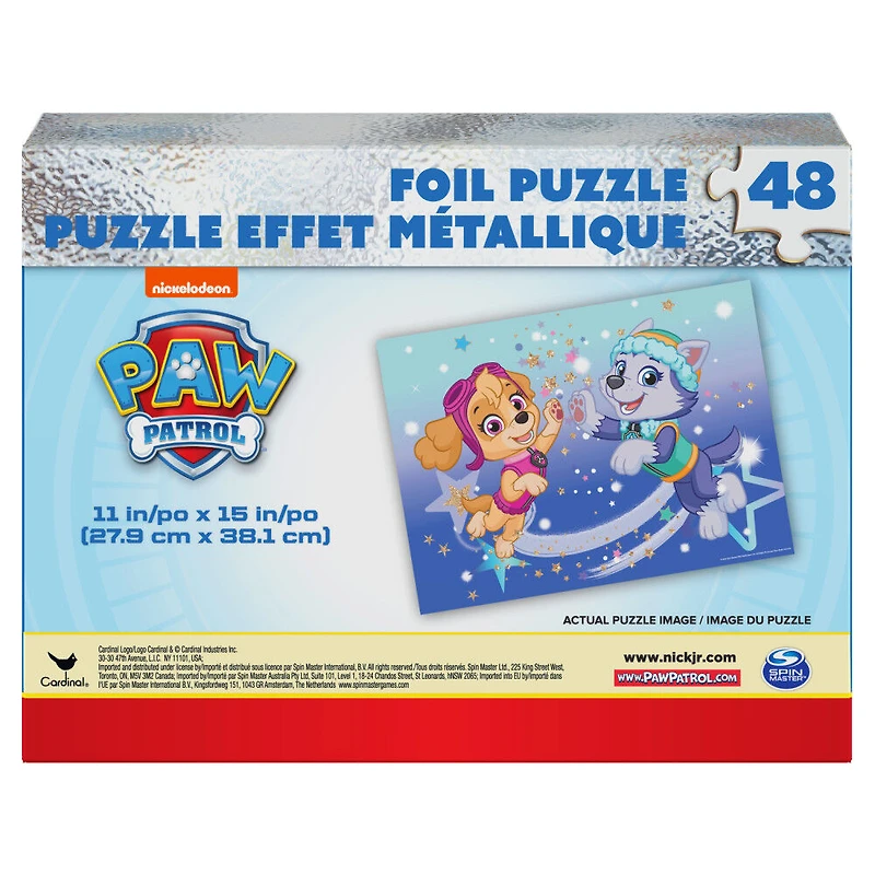PAW Patrol, Puzzle avec effet métallique de 48 pièces