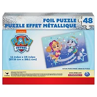 PAW Patrol, Puzzle avec effet métallique de 48 pièces