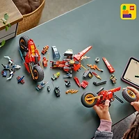 LEGO NINJAGO Le Véhicule de Combat des Ninjas 3en1, Ensemble de Construction avec 2 Motos Ninja, 1 Avion et 6 Figurines 71844