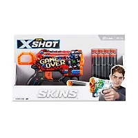 Zuru X-Shot Skins Menace Dart Blaster - Game Over (8 Darts)