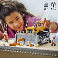 LEGO City Le Bulldozer Jaune, Ensemble à Construire sur le Thème du Chantier de Construction, Ensemble de Jeu pour les 8 Ans et Plus 60466