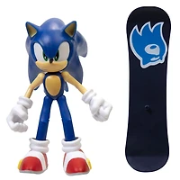 Figurines Sonic 4 pouces - Sonic Moderne avec planche à neige